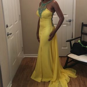 johnathan kayne yellow dress